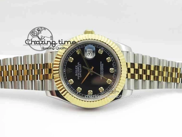 Dial Bracelet Maker Diam Jubilee Best On Edition BP YG DateJust Black 41mm SS II A2813 0510